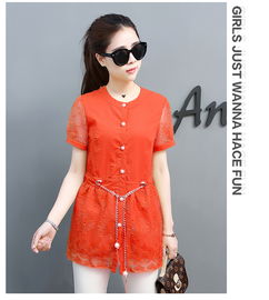 夏日里的韩范新风尚 蕾丝衬衫裙的别样魅力